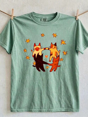 Comfort Colors Dancing Cats Graphic Tee